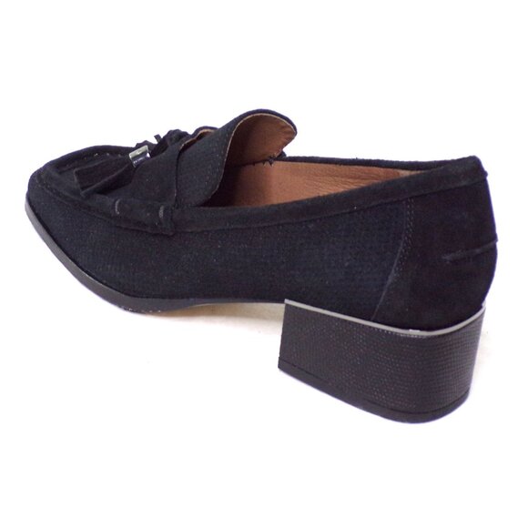 🆕 DONALD PLINER Arroyo Tassel Suede Loafer Shoes 8 Black - Picture 14 of 16